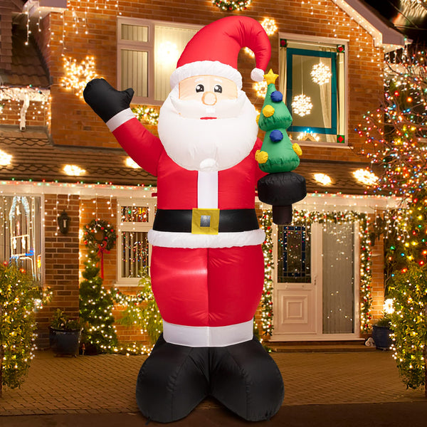 SEHNSY 6.5FT Christmas Inflatables Decorations for Yard Santa Claus Blow Up Inflatable Christmas Decoration with Bright LED Lights for Outdoor Indoor Garden Outside Patio Roof Lawn Xmas Decor Gifts