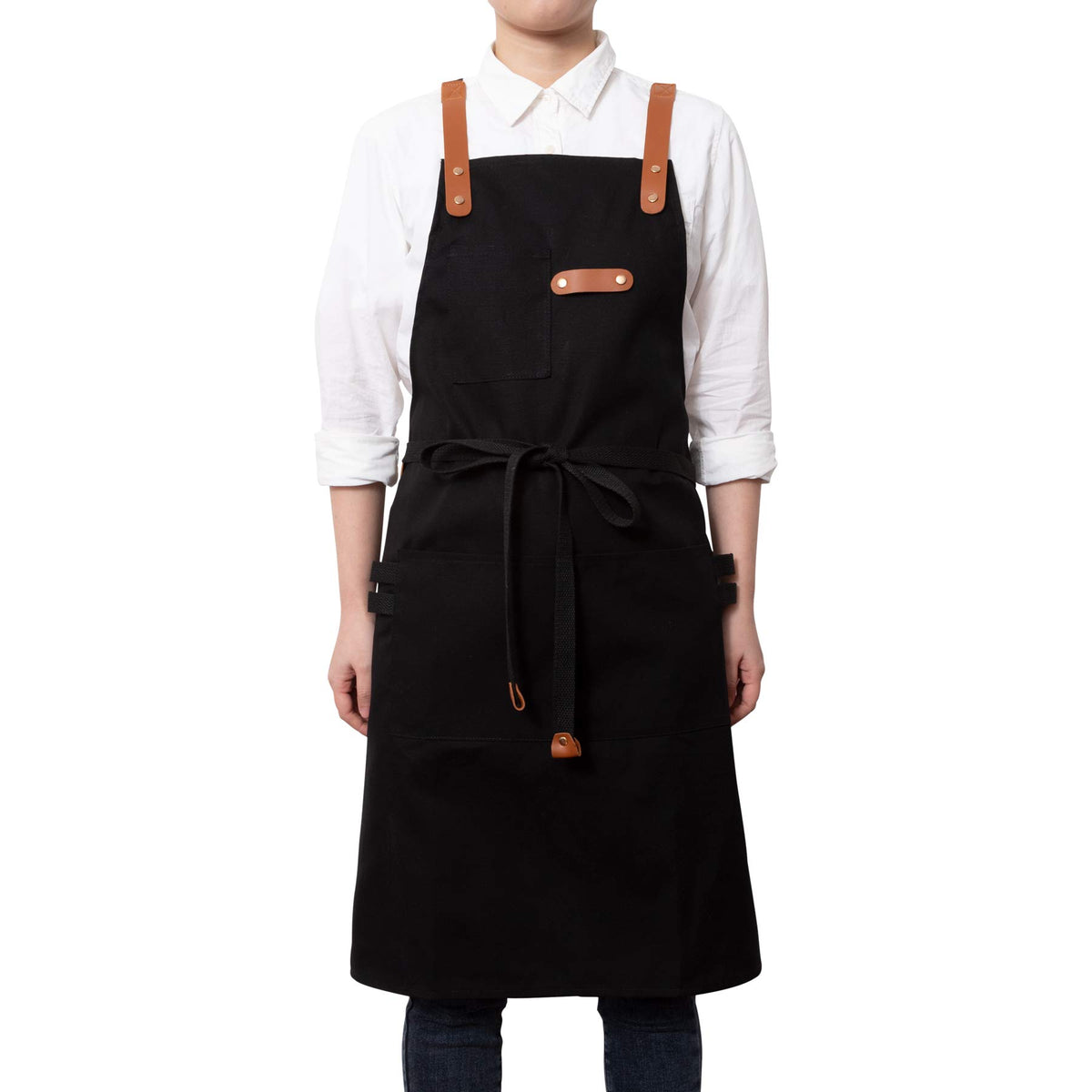 NEOVIVA Stylish Tool Apron for Chef Women Men with Pockets, Funny Work Apron