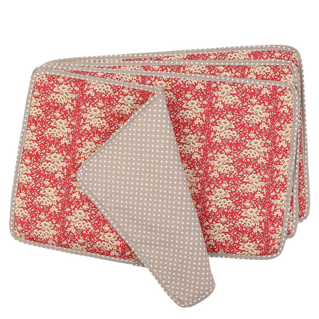 NEOVIVA Quilted Denim Placemats for Kitchen Table, Set of 4
