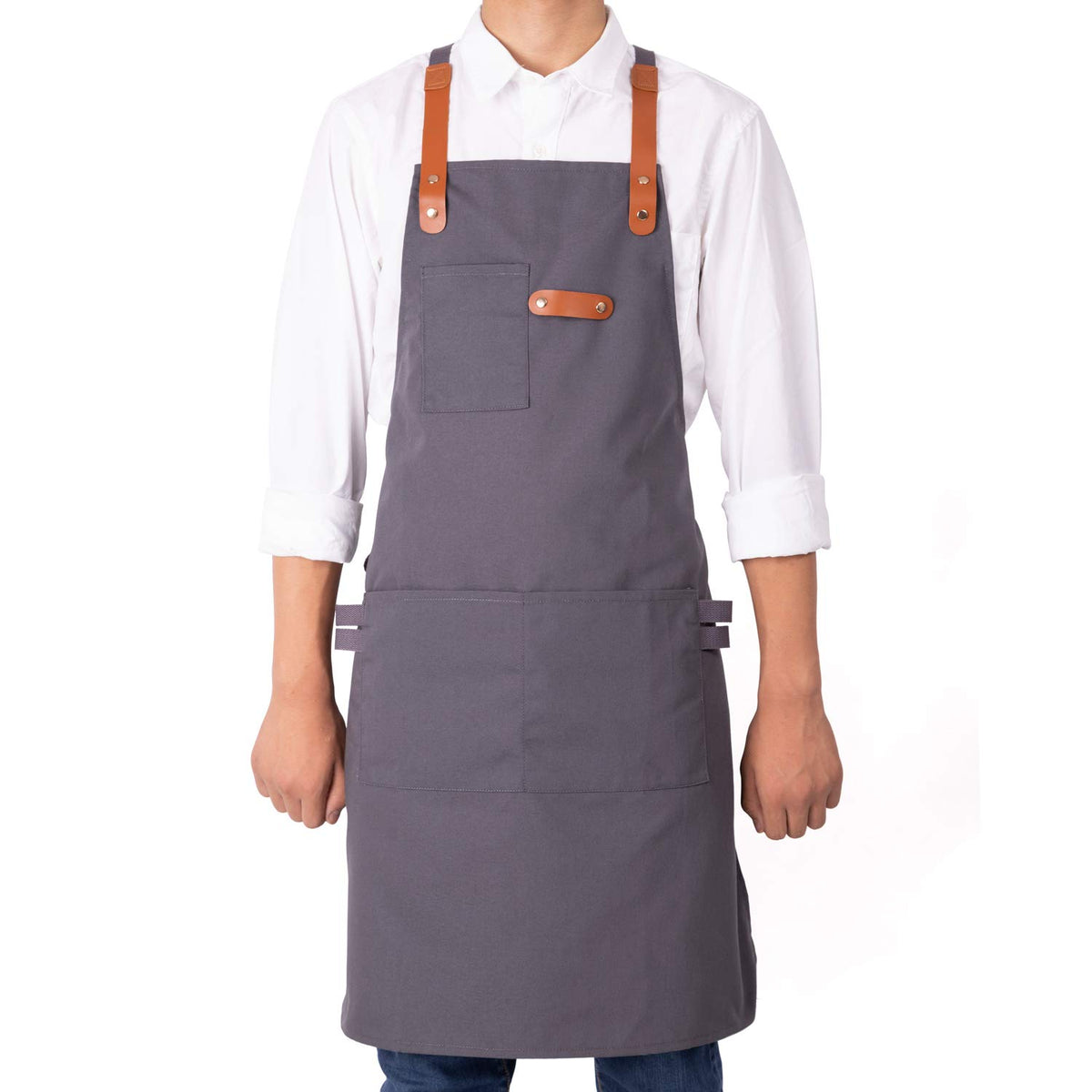 NEOVIVA Stylish Tool Apron for Chef Women Men with Pockets, Funny Work Apron
