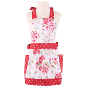 NEOVIVA Cotton Toddler Kitchen Apron with Pocket for Kid Girls, Lining Applied, Style Kathy