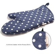NEOVIVA Quilted Cotton Heat Resistant Adult Oven Mitts, Set of 2