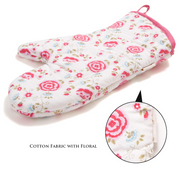 NEOVIVA Quilted Cotton Heat Resistant Adult Oven Mitts, Set of 2