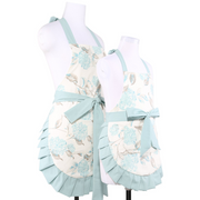 NEOVIVA Cotton Flirty Kitchen Apron with Big Pocket for Mama and Me, Lining Applied, Style Kathy