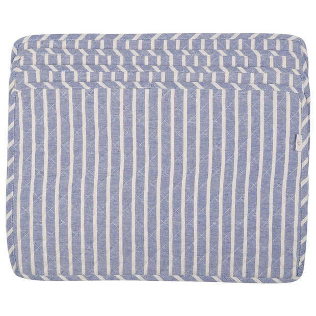 NEOVIVA Quilted Denim Placemats for Kitchen Table, Set of 4