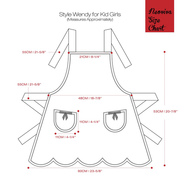 NEOVIVA Bib Aprons for Toddler Girls with Pockets, Lightweight Kids Chef Apron for Play Kitchen Style Wendy, Polka Dots Pink