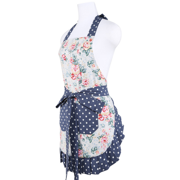 NEOVIVA Cooking Apron for Women with Pockets, Double-layered Bib Apron for Cooking, Baking, BBQ and Gardening