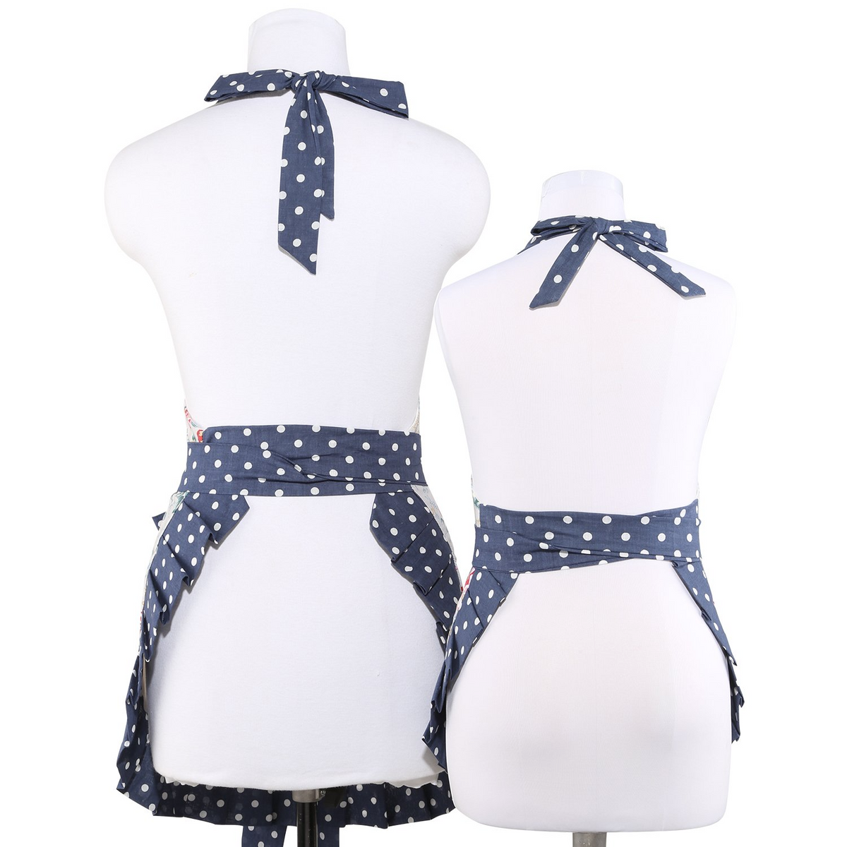 NEOVIVA Cotton Flirty Kitchen Apron with Big Pocket for Mama and Me, Lining Applied, Style Kathy