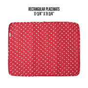 NEOVIVA Quilted Denim Placemats for Kitchen Table, Set of 4