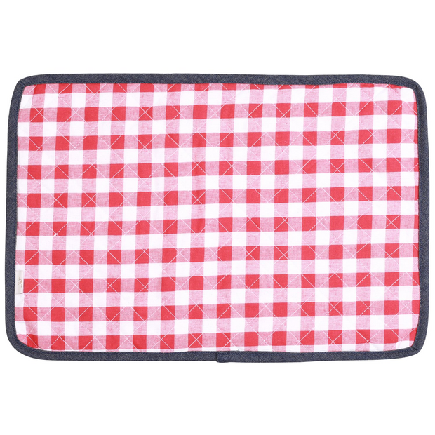 NEOVIVA Quilted Denim Placemats for Kitchen Table, Set of 4