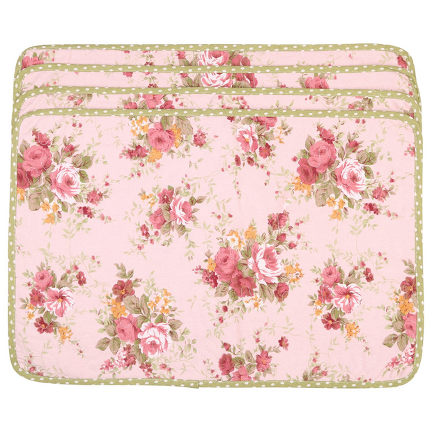 NEOVIVA Quilted Denim Placemats for Kitchen Table, Set of 4