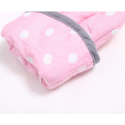 NEOVIVA Kitchen Oven Mitts for Adults, Heat Resistant Cotton Oven Gloves Set of 2 for Cooking Baking, Kitchen Gloves for Farmhouse Restaurant, Polka Dots Pink