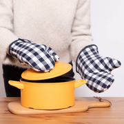 NEOVIVA Quilted Cotton Heat Resistant Adult Oven Mitts, Set of 2
