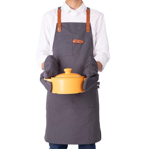 NEOVIVA Stylish Tool Apron for Chef Women Men with Pockets, Funny Work Apron