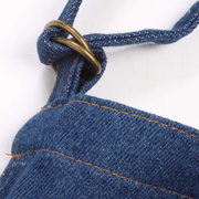 NEOVIVA Stylish Denim Apron for Chef Women Men with Multi-Purpose Tool Pockets, Professional Grilling BBQ Aprons