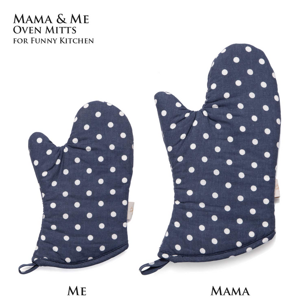NEOVIVA Quilted Cotton Heat Resistant Adult Oven Mitts, Set of 2