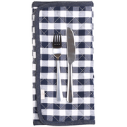 NEOVIVA Quilted Denim Placemats for Kitchen Table, Set of 4