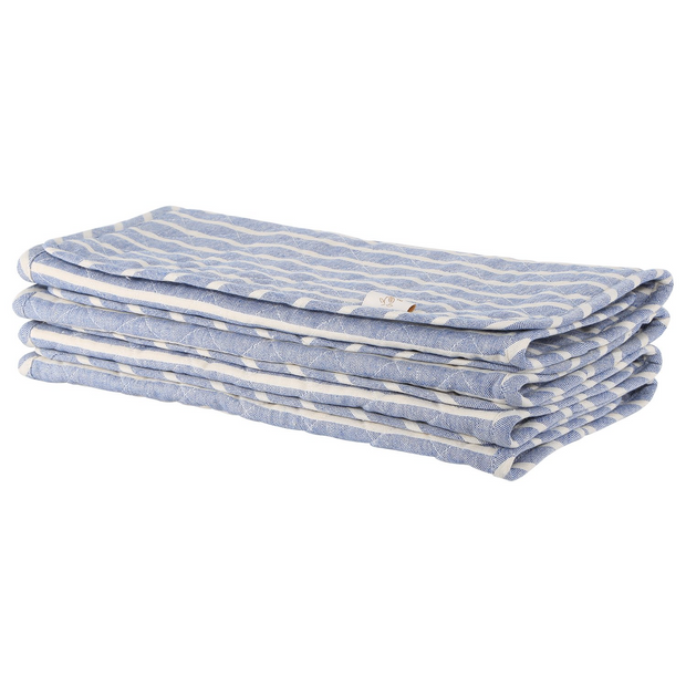 NEOVIVA Quilted Denim Placemats for Kitchen Table, Set of 4
