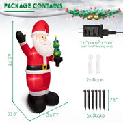 SEHNSY 6.5FT Christmas Inflatables Decorations for Yard Santa Claus Blow Up Inflatable Christmas Decoration with Bright LED Lights for Outdoor Indoor Garden Outside Patio Roof Lawn Xmas Decor Gifts