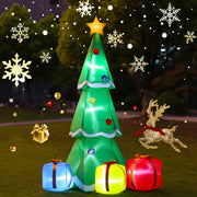 LUSHARBOR Christmas Tree Inflatables Outdoor Decorations, Christmas Tree with Gift Boxes, Blow up Xmas Yard Decorations with 7 Built-in LED Lights for Xmas Holiday Party