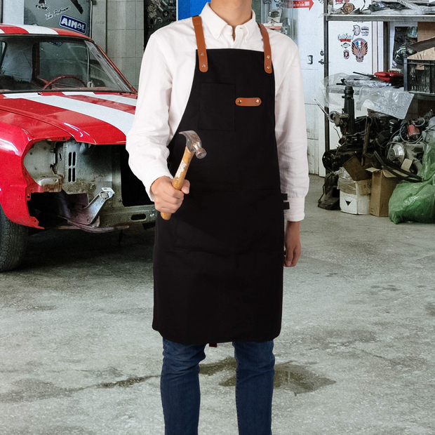 NEOVIVA Stylish Tool Apron for Chef Women Men with Pockets, Funny Work Apron