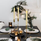 SEHNSY Real Wax Flameless Taper Candles with Remote Timer,Battery Operated LED Candles Set with 3D Flickering Flame,9.6" Ivory Realistic Dripless Candlesticks for Wedding Home Decor,6 Pack