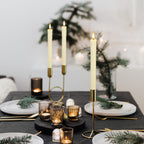 SEHNSY Real Wax Flameless Taper Candles with 2 Remote Timer,Dropping Wax Battery Operated LED Candles Set with 3D Flickering Flame,9.6" Ivory Realistic Candlesticks for Wedding Home Decor,6 Pack